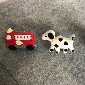Set of 3 Firetruck Themed Knobs / Drawer Pulls